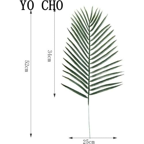 YO CHO Palm Tree Artificial Kwai Leaves Vivid Wild Faux Foliage Fake Plants for Home Wedding Living Room DIY Decoration Jungle