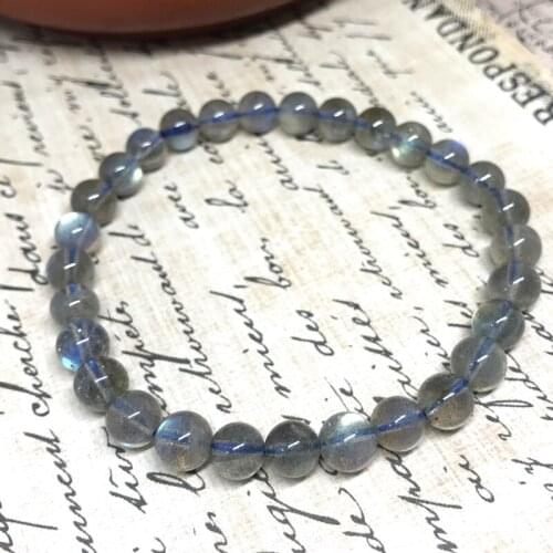 6 mm Nature Labradonite 18.5-19 cm Bracelet For Women AA Good Quality Nature Crystal Stone Not Glass Strong Shine