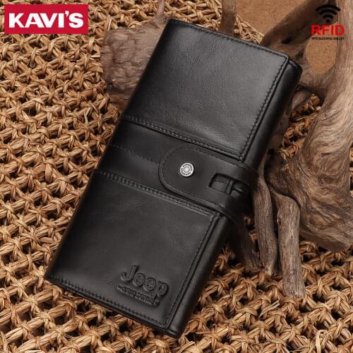 Genuine Leather Womens Wallet RFID Blocking Long Purse Coin Case Passport Cover For Mens Credit Card Holder Cell Phone Walet
