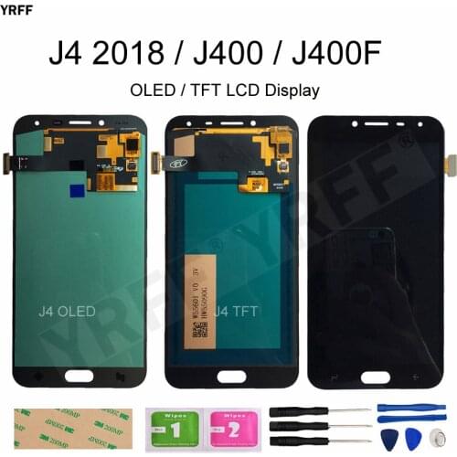 TFT / OLED J4 LCD For Samsung Galaxy J4 2018 J400 J400F lcd Display Touch Screen Digitizer Assembly Repair Parts