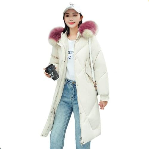 Winter Jacket Women Hooded Fur Collar Parkas Long Coat Women Large Size Women Jacket Thick Womens Winter Jackets And Coats Parka