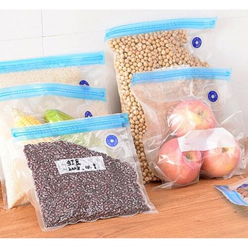 10pcs Vacuum Bag Transparent Foldable Clothes Storage Bag Seal Packet with Valve Home Organizer for Travel Outdoors Camping