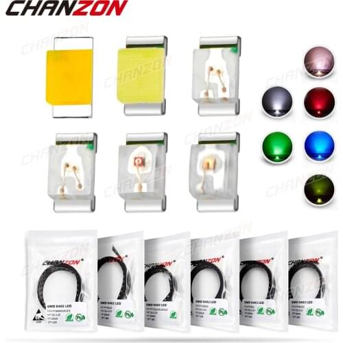 100pcs 0402 SMD LED Emitting Diode Lamp Chip Light Beads Warm White Red Green Blue Yellow Micro Color PCB Circuit 3V Mini SMT