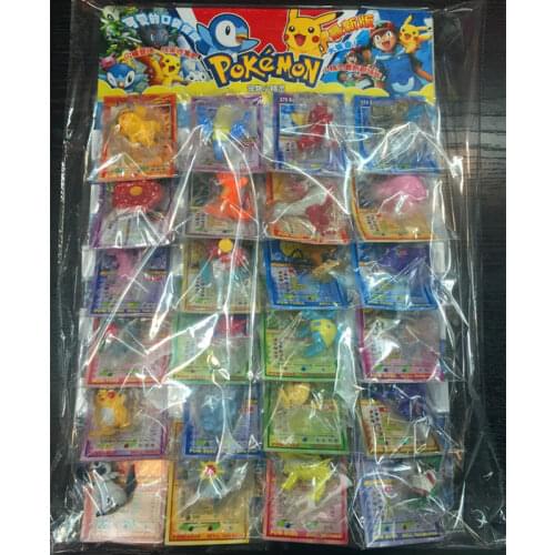 Takara Tomy Pokemon Dolls Cards Collections Pocket Monster Figures Model Toys Kids Pikachu Action Figure 5cm 24pcs/set