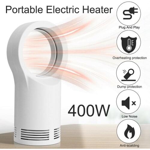 400W Personal Mini Electric Air Heater Fast Heating Winter Warmer Fan for Home Office Portable Air Stove Hand Warmer