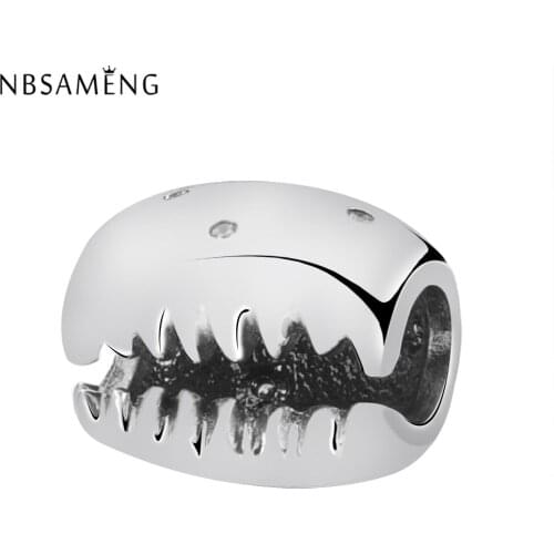 Authentic 925 Sterling Silver Bead Sparkling Coffee Bean Shell Charm Fit Bracelets Charms Beads For Jewelry Making