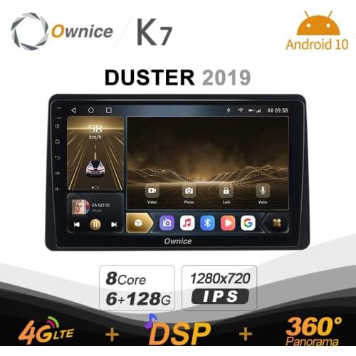 Ownice Android 10.0 6G+128G K7 Car GPS Multimedia Player For Renualt DUSTER 2019 360 Panorama 4G LTE SPDIF BT Wifi GPS Radio