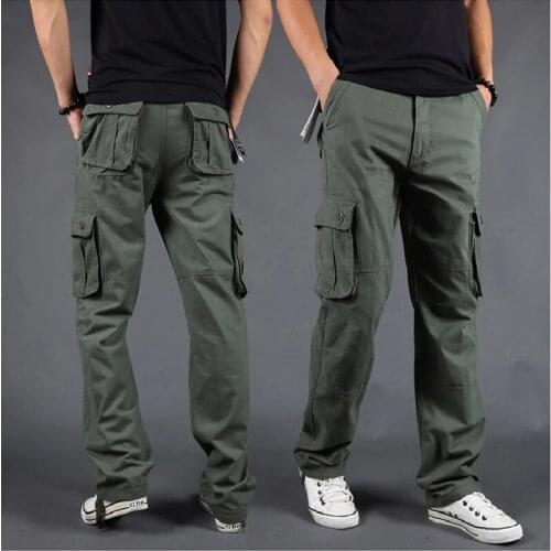 Cargo Pants Men Casual Loose Army Military Long Trousers Mens Spring Autumn Baggy Multi-Pockets Track Pants Male Clothes