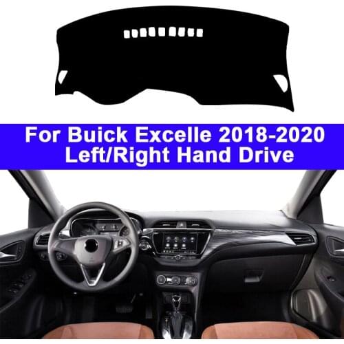 Car Dashboard Cover DashMat Carpet Cape For Buick Excelle 2018 2019 2020 RHD LHD Console Protector Sun-Shade Dash Mat Non-slip