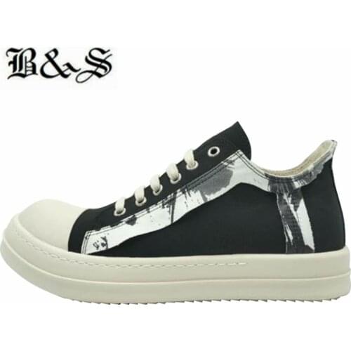 Black& Street New personalized Camouflage rags street Trainer hip Hop canvas Casual Shoes