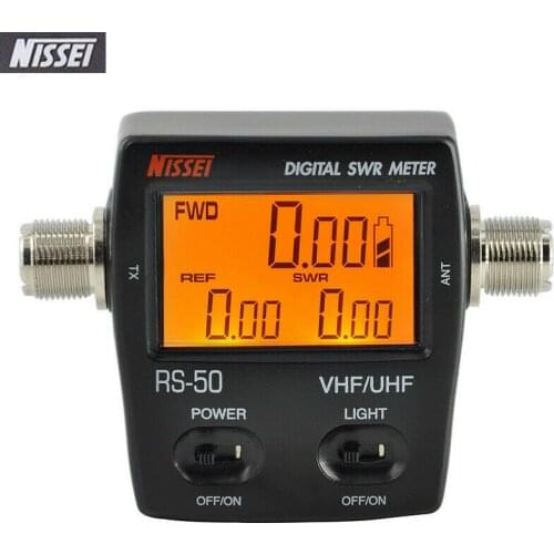 NISSEI RS-50 Digital SWR / Watt Meter RS50 125-525MHz UHF/VHF M Type Connector for TYT Baofeng LED Screen Radio Power Counter