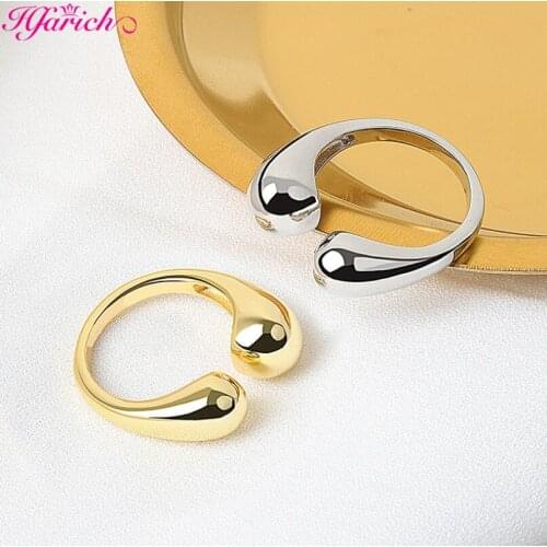 Hfarich Trendy Minimalist Christmas Romantic Rings for Women Colorful Unique Adjustable Copper Rings Wedding Party Jewelry Gifts