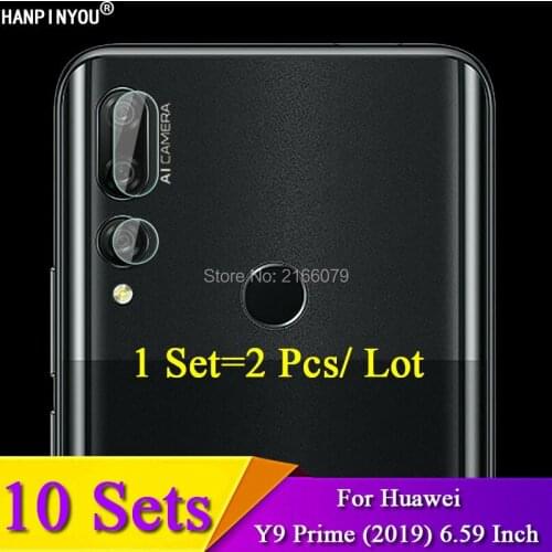10 Sets/Lot For Huawei Y9 Prime Y9Prime (2019) 6.59" Rear Camera Lens Protective Protector Cover Soft Tempered Glass Film Guard