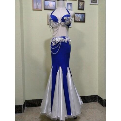 Bellydance oriental Belly Indian gypsy dance dancing costume costumes clothes bra belt chain scarf ring skirt dress set suit 222