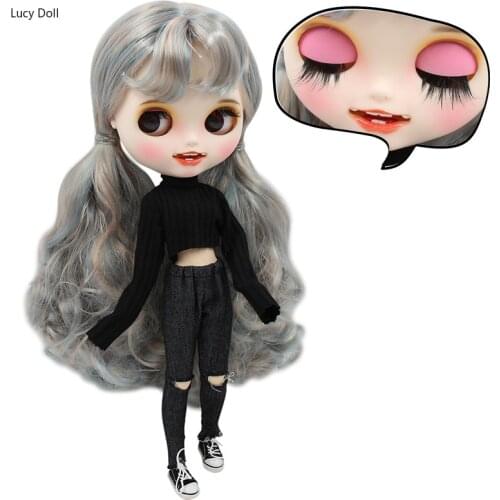 1/6 Bjd Factory Blythee Doll Blue Mix Golden Hair, New Matte Face With Teeth, White Skin Joint Body 30cm BL6227/2023