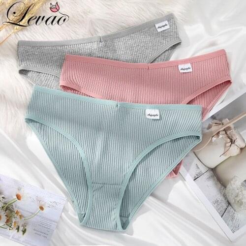 LEVAO Female Cotton Underpants Sexy Panties For Women Low Waist Soft Briefs High Quality Underwear Plus Size Pantys Lingerie