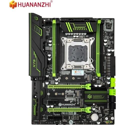 HUANANZHI X79 GREEN X79 2.49 V3.1 Motherboard LGA2011 ATX USB3.0 SATA3 PCI-E NVME M.2 SSD support REG ECC memory and Xeon E5