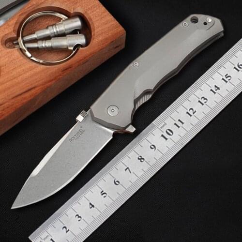 MK ball bearing folding knife M390 blade carbon fiber / Titanium Handle 60HRC outdoor camping hunting gift Tactical EDC tool
