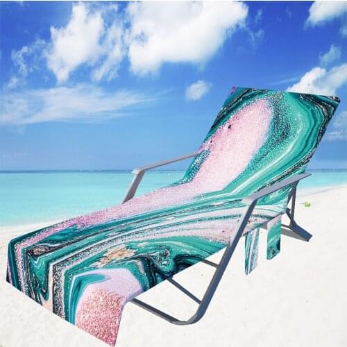 Multifunctional Beach Chair Towel with Side Pockets Lounger for Holiday Sunbathing Can Folded into Crossbag Beach Chairs Cover