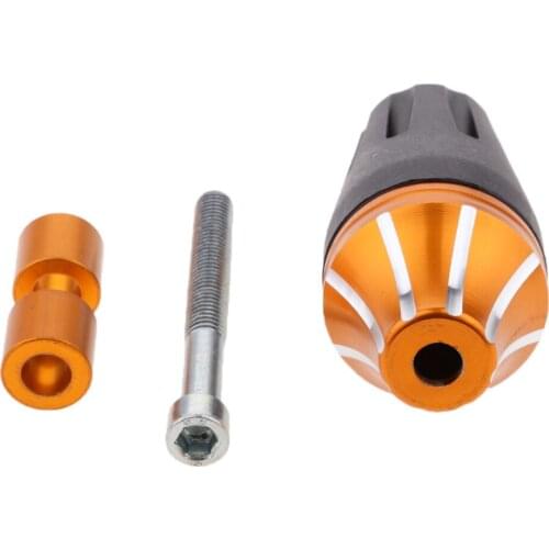 Motorcycle Motorbike CNC Falling Crash Protective Frame Slider Orange/Black