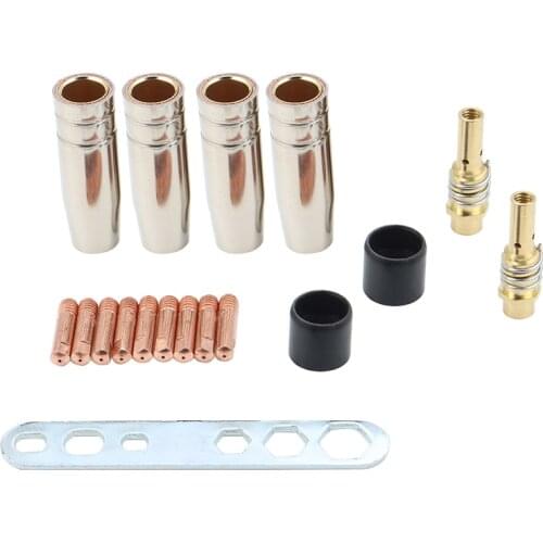 New 19 Pieces Welding Torch Nozzle MB-15AK Argon Arc Welding 0.8mm Nozzle Contact Tip For 15AK MIG/MAG Mayitr