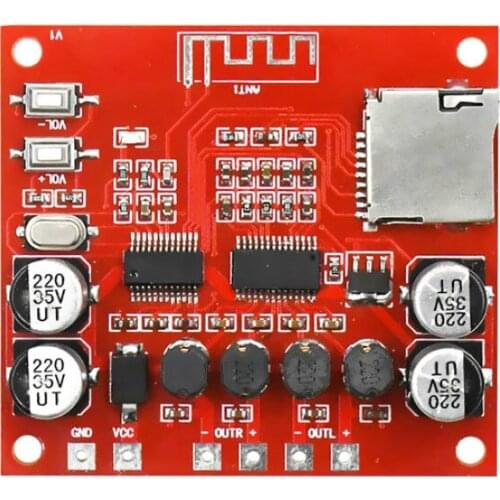 SOTAMIA Bluetooth 4.2 Power Audio Amplifier Board 2x15W 2.0 Channel Stereo Sound Amplifier For Desktop Wireless Speaker DC12-24V
