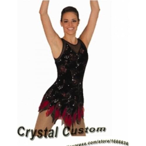 Ice Figure Skating Dress For Kids Fashion New Brand Competition Figure Skating Dresses Crystal Custom DR3600