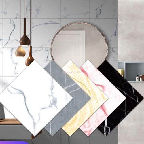 Floor Stickers Self Adhesive Marble Wallpapers DIY Bathroom Kitchen Waterproof Tile Wall Sticker House Renovation Decals