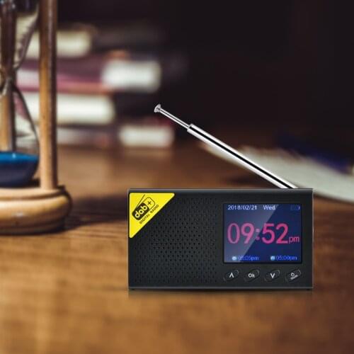 Mini Portable Digital Dab Radio DAB/DAB+ and FM Receiver Multifunctional Rechargeable Lightweight Home Radio