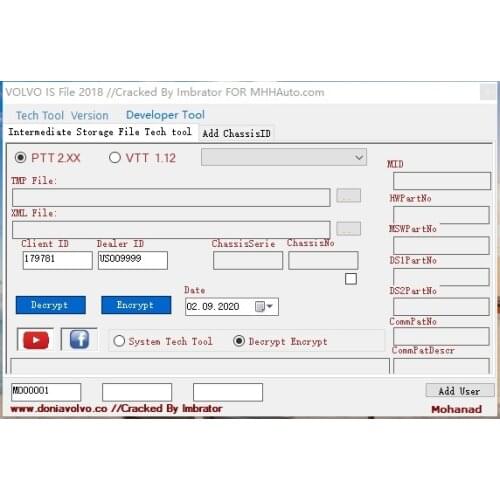 INTERMEDIATE STORAGE FILE ENCRYPTOR/DECRYPTOR (EDITOR) 2018+all Flash 7.7GB+Tutorials For volvo PTT2.XX