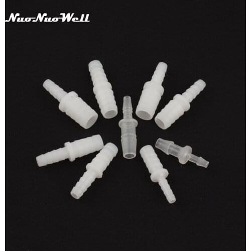 10pcs NuoNuoWell PE Straight Water Pipe Hose Reducing Connector Aquarium Water Tank Air Pump Garden Micro Irrigation Fittings