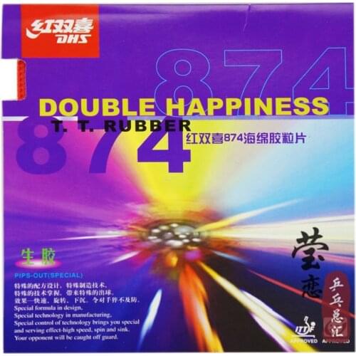 Original DHS 874 raw rubber table tennis rubber fast attack loop for table tennis rackets ping pong paddles racquet sports