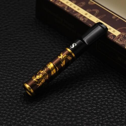 Carved pull rod filter can be cleaned cigarette 10mm holder smoking gift portable box Accessories