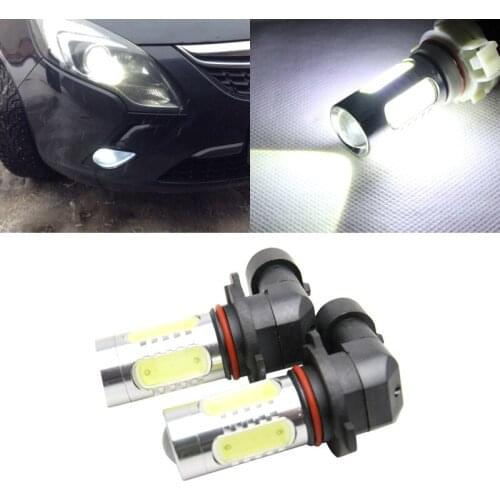 2PCs High Power 11W White 9006 HB4 9005 HB3 P20D H10 9145 PY20D COB LED Bulbs Car Fog Lights DRL Lamps