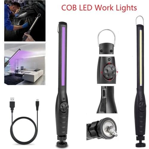 COB LED Work Lights 30Leds 40Leds Portable Magnetic USB Rechargeable Emergency Camping Flashlight 360°Inspection Camping Lamp