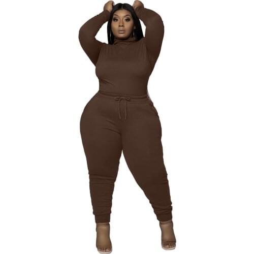 CM.YAYA Active Plus Size L-5XL Womens Set Turtleneck Tee Tops Jogger Pants Matching Set Tracksuit Fitness Two Piece Set Outfit