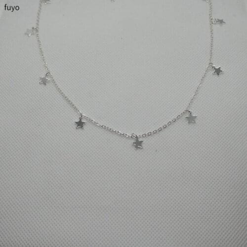 New Women Chocker Gold Chain Star Choker Necklace Collana Kolye Bijoux Collares Mujer gargantilha Collier Femme Gift