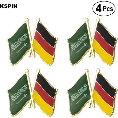 Saudi Arabia & Germany Friendship Flag Pin Lapel Pin Badge Brooch Icons 4pcs
