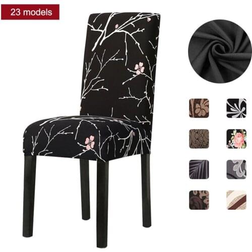 1/2/4/6PCS Spandex Chair Cover Elastic Printed Dining Chair Slipcover Removable Anti-dirty Kitchen Seat Case Stretch for Banquet