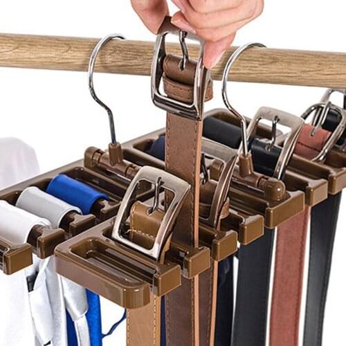 1PCS/SET Plastic Tie Belt Scarf Saver A Closet Space with Hanger Hook Wardrobe Metal Rack Organizer