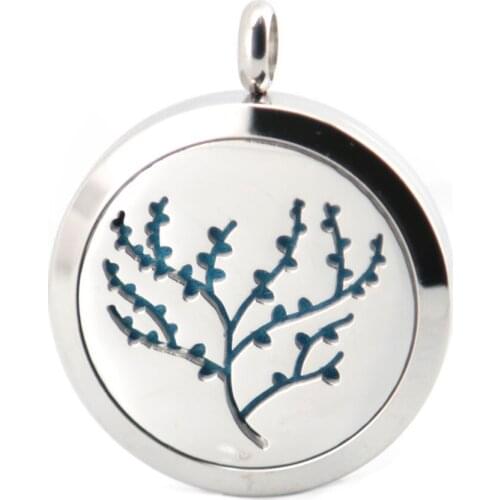 10pcs Silver Jewelry Family Leaf Aromatherapy Essential Oils Stainless Steel pendant Perfume Diffuser Locket Necklace