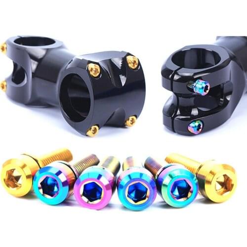 12Pcs/Set Bike Lid Bolts For Bike Brake Lever Titanium Oil Cylinder Lid Bolts Disc Fixed Screw Bicycle Hydraulic Accessories