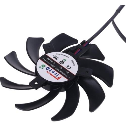 2pcs 85mm 480/470 Graphics 4Pin 0.35A VGA Cooler Fan for XFX R9 390/390X 8G RX48 P82A