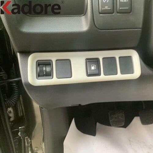 Car Interior Accessories For Nissan Navara NP300 ST 2014 2015 2016 2017 2018 2019 Carbon Fiber Headlight Switch Panel Cover Trim