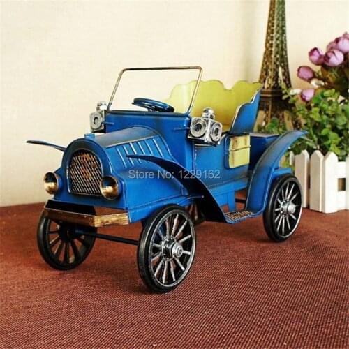 Antique Retro Handmade Car Model Vintage metal craft shooting props Cute Bar/Pub/Cafe/Shop decoration gift Classic ornaments