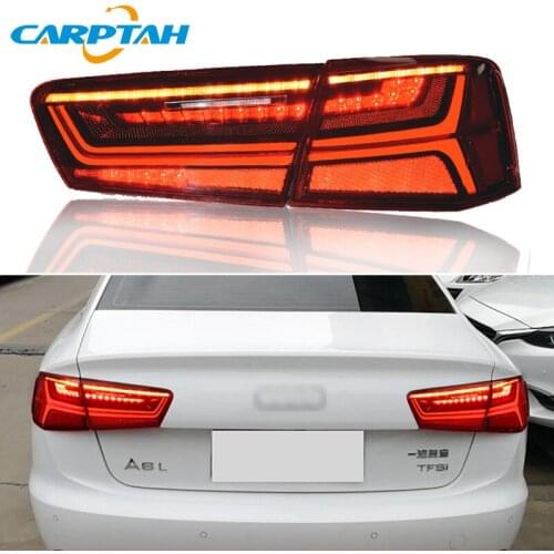 Car Styling Tail Lights Taillight For Audi A6 C7 2012 - 2016 Rear Lamp DRL + Dynamic Turn Signal + Reverse + Brake LED Light