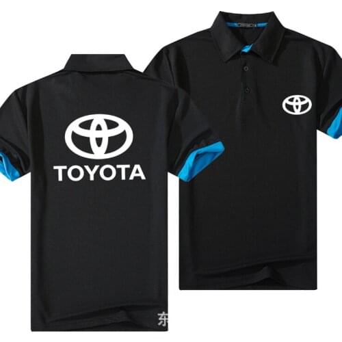 Brand for TOYOTA Polo Shirt Men Cotton Short Sleeve Tee Shirts Mens Casual Summer Breathable Solid Color Polos shirt