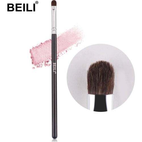 BEILI Black Synthetic Make up Brushes Horse Hair Eye shadow Short Smoky shade Makeup Tool Single Makeup Brushes