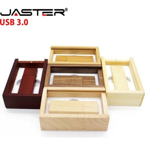 Wooden High Speed USB 3.0 Flash Drive 4G 8GB 16GB 32GB 64GB 128G Free LOGO Pen Drives Gift Box Memory Stick Real Capacity U Disk