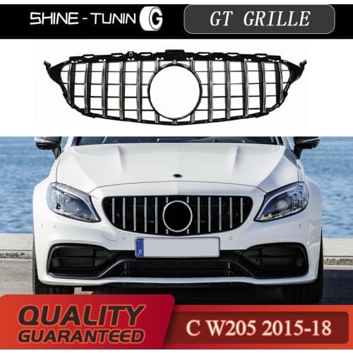 Suitable for mercedes New C class W205 amg GT R GTR grill for c180 c200 c300 2015-18 sports edition grill without emblem